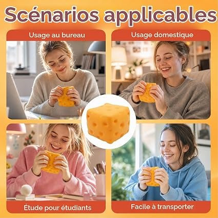Squishy Fromage XL au quotidien