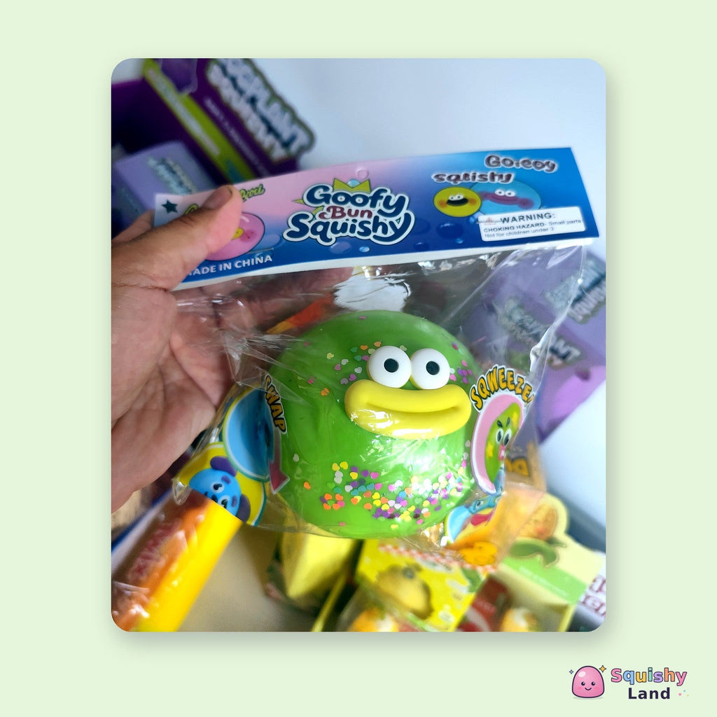 Squishy Grenouille verte à paillettes cœurs – Squishy Land