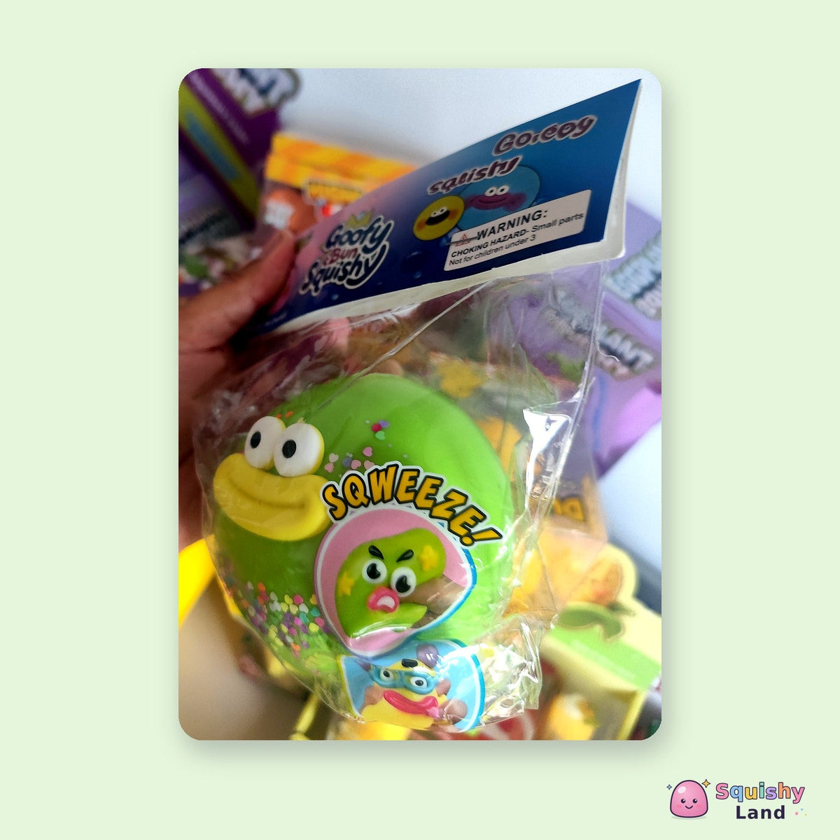 Squishy Grenouille SQWEEZE dans son emballage